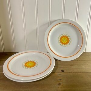 Vintage Georges Briard Florette pattern Bread and Butter plates (3)